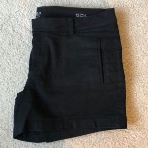 a.n.a black twill shorts